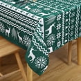 thumbnail image 4 of Christmas Tablecloth, Xmas Tree Deer Print Waterproof Table Cloth Holiday Decor, 4 of 9