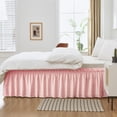 thumbnail image 4 of UniVerse Wrap Around Bed Skirt Three Fabric Sides Elastic Dust Ruffled 24 Inch Tailored Drop,Easy to Install Fade Resistant-Pink, Twin/Full, 4 of 13