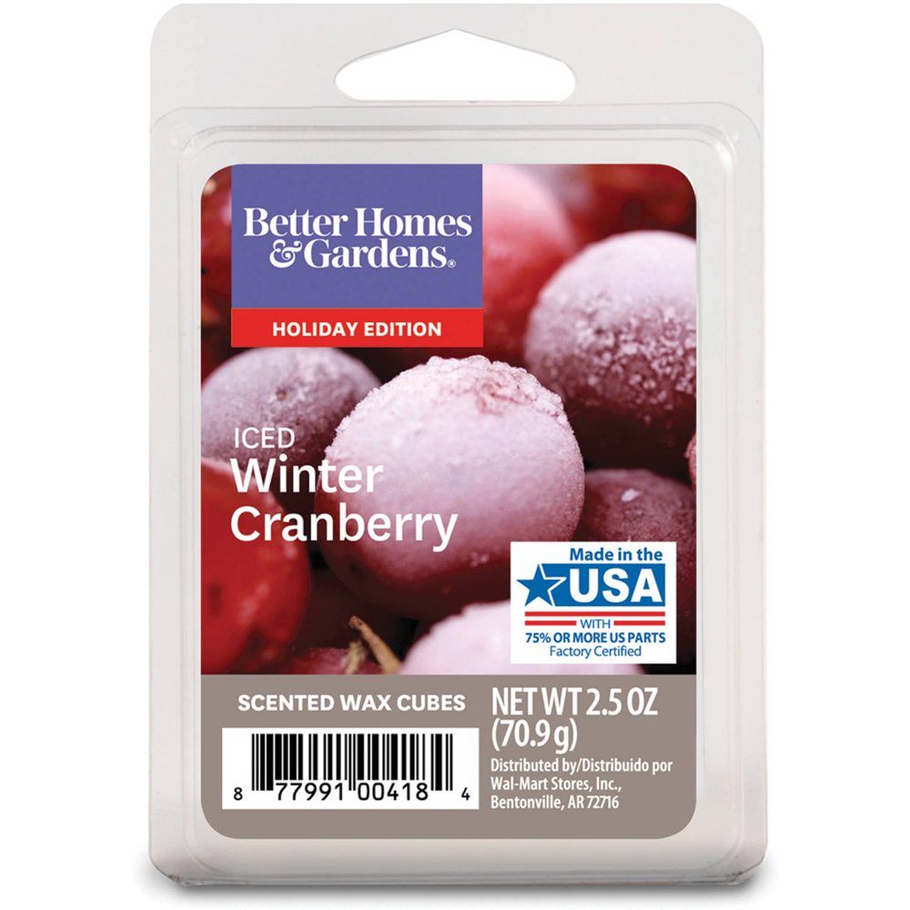 Better Homes and Gardens Iced Winter Cranberry Wax Cubes - Walmart.com