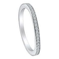 thumbnail image 2 of AFFY 0.17 Carat Round Shape White Natural Diamond Wedding Engagement Band Ring 18k Solid White Gold Ring Size-6, 2 of 3