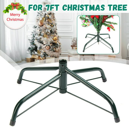 Christmas Tree Stand Green Metal Holder Base Cast Iron Stand Decoration for 7ft Artificial