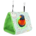thumbnail image 4 of Bird Hanging Bed, Bird Hammock Pet Supplies Soft Triangular Shape Bear Pattern Warm Comfortable  For Bird Cage L Bear Pattern And Green Bottom, 4 of 8