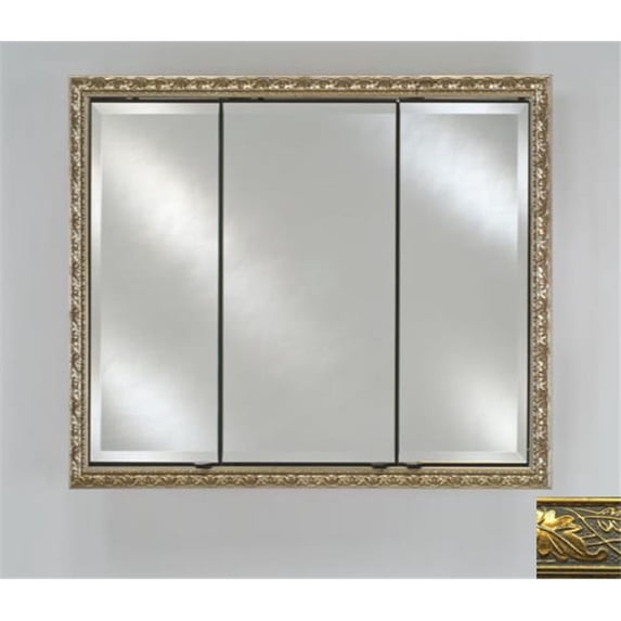 Afina Corporation TD3430RARSGD 34 in.x 30 in.Recessed Triple Door Cabinet - Aristocrat Gold