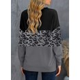 thumbnail image 2 of Sweat-shirt Décontracté à Col Rond à Manches Longues Imprimé à Rayures et Mollet T-shirts, 2 of 5