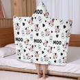 thumbnail image 5 of White Cow Moo Milk Pattern Hooded Bath Towel，50"x30" for Ages 3 To 12 Kids, Quick Dry Lightweight Soft Microfiber Hood Beach Towel Cover Up for Kids, 5 of 7