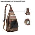 thumbnail image 4 of Boho Earthy Sling Backpack - Retro Hippie Shoulder Bag with Layered Storage for Hiking & Travel, 4 of 4