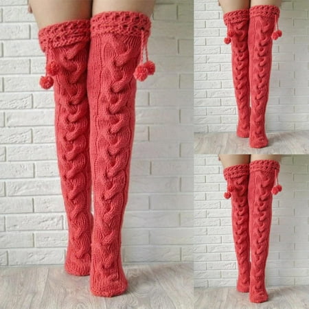 

YUNAFFT Socks for Women and Men Clearance Women Cable Knit Extra Long Boot Socks Over Knee Thigh Stocking Leg Warmers