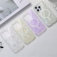 thumbnail image 5 of for iPhone Case,[Compatible with MagSafe] Glitter Pearly Shell Pattern Clear Silicone Full Body Protection Soft Shockproof Cover Phone Case (iPhone 14 Pro Max,Winte), 5 of 6