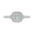 thumbnail image 3 of 1/3 Carat Cushion cut Halo Diamond Engagement Ring in 14K White Gold (Ring Size 11) (I1-I2 Clarity), 3 of 4