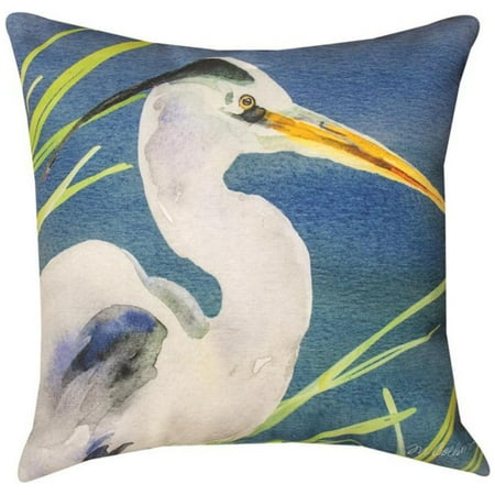 Manual Blue Heron Decorative Pillow