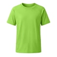 thumbnail image 2 of Ticikt Boys' Short Sleeve Rash Guard, UPF 50+ Sun Protection Swim Shirt for Kids,Green, 2 of 4