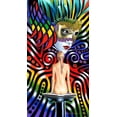 thumbnail image 4 of Graeme Stevenson 15x24 Black Modern Wood Framed Wall Art Titled - Rainbow Mask, 4 of 6