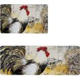 thumbnail image 2 of Kitchen Mats for Floor Anti Fatigue Mats for Kitchen Floor Roster Kitchen Rug Farmhouse Style Memory Foam Kitchen Mat Cushioned Leather Black and White Kitchen Rugs Set, C3 17.3x28+17.3x47 inchs, 2 of 6
