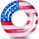 thumbnail image 1 of Flotador de piscina inflable con bandera: diversión lujosa llena de confeti de estrellas plateadas brillantes, flotadores de piscina de agua con diseño de bandera fresca, 1 of 5