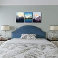 thumbnail image 4 of Wall Art for living room Canvas Prints Artwork bathroom Wall Decor Abstract Sunrise and Sunset scenery Picture Watercolor painting 3 Pieces Framed bedroom wall decorations Office Works Home Decor, 4 of 6