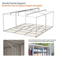 thumbnail image 4 of Mulinsonfly 14x12 FT Outdoor Storage Shed with Frame Floor – Lockable Double Doors, Aluminum Frame, Weatherproof for Garden, Backyard, Patio, and Equipment Storage, 4 of 10