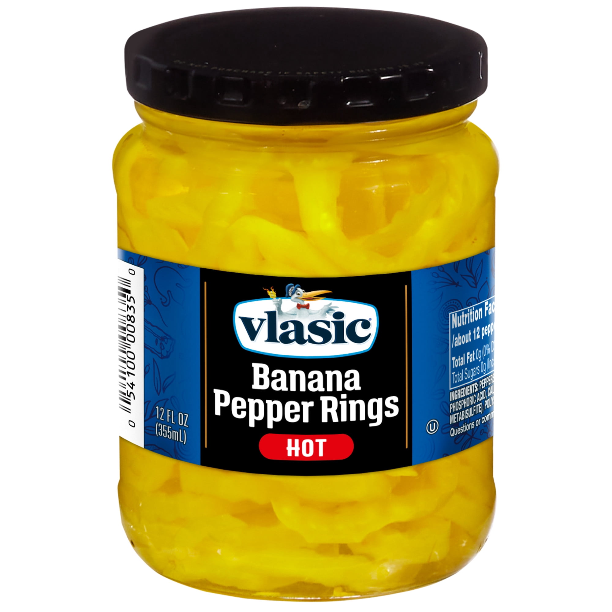 (6 pack) Vlasic Hot Banana Pepper Rings, 12 fl. oz.