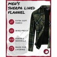 thumbnail image 2 of CANADA WEATHER GEAR Men's Sweatshirt - Plaid Sherpa Lined Fleece Long Sleeve Shirt for Men (M-XXL), 2 of 7