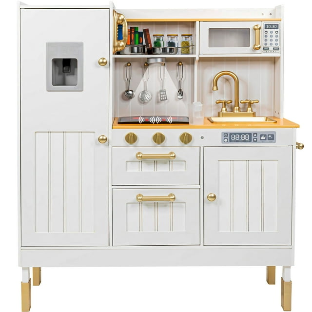 Cocinita Juguete Madera Cocina Grande Infantil Blanca Little monkey