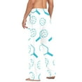 thumbnail image 6 of Pickleball Blue joogoo Men's Pajama Pants Cotton Long Sleepwear Lounge Pants L, 6 of 7