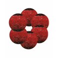 thumbnail image 7 of 15 Inch Round Placemats Set of 6, Ombre Red Geometric Non Slip Heat Insulation PP Table Mats, Modern Abstract Art Washable Place Mats for Kitchen Dining Party Table Decor, 7 of 7