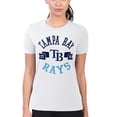 thumbnail image 4 of Women's G-III 4Her by Carl Banks White Tampa Bay Rays Super-Slim Fit Lightweight City Graphic T-Shirt, 4 of 5