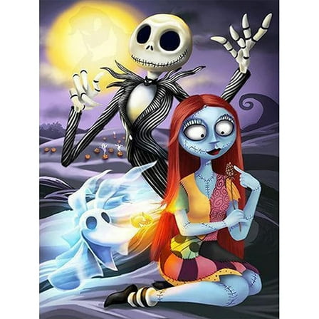 Corpse Bride Theme DIY Diamond Painting Kits for Adult，5D Full Drill Craft Painting Kits Home Wall Decor，12 x 16 inch.