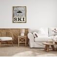 thumbnail image 2 of Stupell Industries Born To Ski Mountain Sign Graphic Art Metallic Gold Floating Framed Canvas Print Wall Art, Design by Livi Finn, 2 of 6