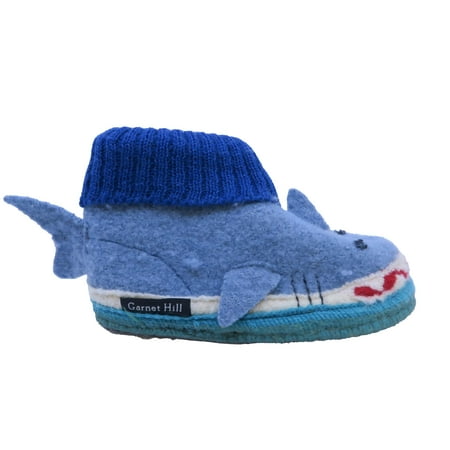 

Pre-owned Garnet Hill Boys Blue Shark Slippers size: 7 Toddler