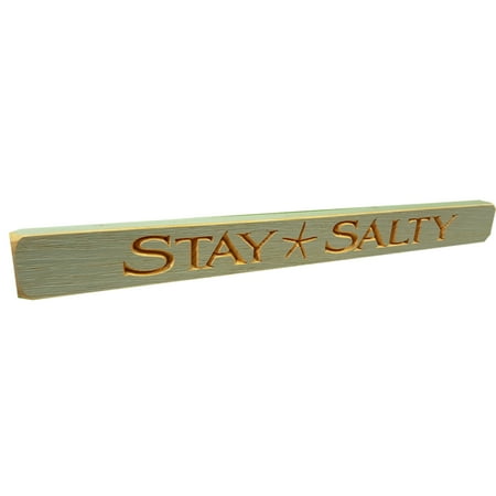 Stay Salty Starfish Icon Barnwood Sign 18 Inches Routed and Painted Made in