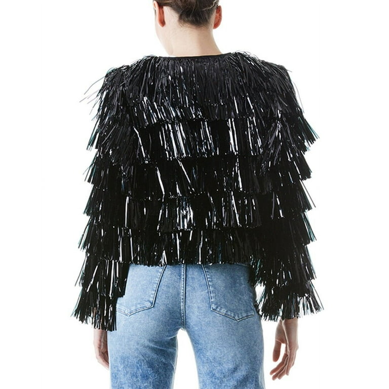 Alice and olivia fringe jacket deals