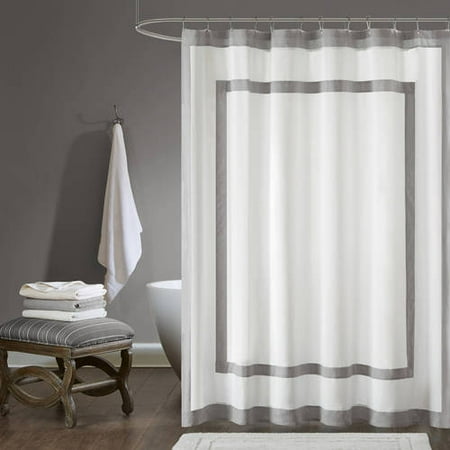 Jackson Cotton Shower Curtain Gray