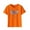 Orange, variant on Riecok T Shirts for Girls Boy Scoop Neck Short Sleeve Comfortable Shirt Kids Clothes Toddler Kids Girls 2025 Casual Loose Shirts Black 7 T