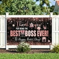 thumbnail image 2 of Pink Happy Boss's Day Backdrop Best Boss Ever Photography Background Decorations Office Background Banner Thank You Party for Best Boss Ever Party Photo Props Backdrop, 2 of 3