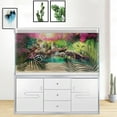 thumbnail image 3 of 24X12IN Tropical Forest Waterfall Maple Leaf Terrarium Background, Natural Waterfall Forest Tree Reptile Habitat Background with 10 EVA Double-Sided Tape, 3 of 5