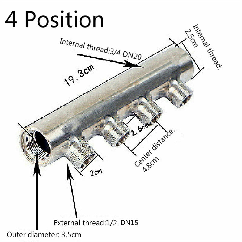 1/2 * 3/3/4/5/6/7 Position Water Distributor Pipe Connector Valve Water Knockout Drum Water Trap
