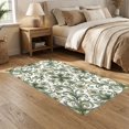 thumbnail image 2 of ODIKA 5'x7' Ultra-Soft Area Rug, Round Vintage Botanical Distressed Scroll Leafy Circular Watercolor Refined None Washable, Bare feet friendly, Silk-Touch for Bedroom Home office, 2 of 7