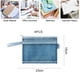 thumbnail image 2 of Bolsa de malla con cremallera y asa, juego de tarjetas de visita transparentes, adecuada para documentos A5, etc., 2 of 5