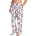 thumbnail image 2 of Uemuo Cute Poodle Dog Pattern Men's Wide Leg Palazzo Lounge Pants with Pockets Light Weight Loose Comfy Casual Pajama Pants-Medium, 2 of 9