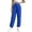 Blue, variant on Jogger Sweatpants for Women Cross Wrap Elastic Drawstring Waist Cuffed Ankle Trousers with Pockets Soft Relaxed Loungewear