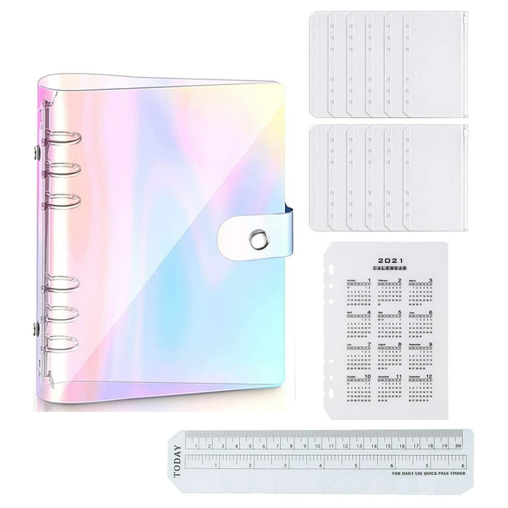 PersonalhomeD A5 Clear Soft PVC Notebook Cover and 12 PCS A5 Notebook