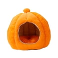 thumbnail image 4 of Cama para gatos con forma de calabaza y cojín extraíble y lavable. naranja l, 4 of 8