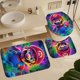 thumbnail image 5 of Juego de 4 cortinas de ducha de Mario con alfombrillas antideslizantes, tapa de inodoro y alfombrilla de baño, cortina de ducha impermeable con decoración de dibujos animados para baño con 12, 5 of 8
