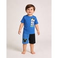 thumbnail image 4 of Disney Mickey Mouse Outfit for Boys, Toddler and Little Kids Clothes, T-Shirt and Shorts Set (Royal Blue, 4T), 4 of 5