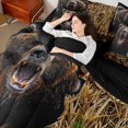 thumbnail image 4 of Feelyou Bear Adult Bedding Comforter Set 7pcs, Woodland Wildlife King Bedding Sets, 4 of 8