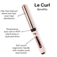 thumbnail image 3 of L'ANGE HAIR Rizador de titanio Le Curl | profesional para todo tipo de cabello | Rizador sin clip | El mejor rizador para rizos relajados y ondas playeras | Blush 1.25” (32MM), 3 of 5