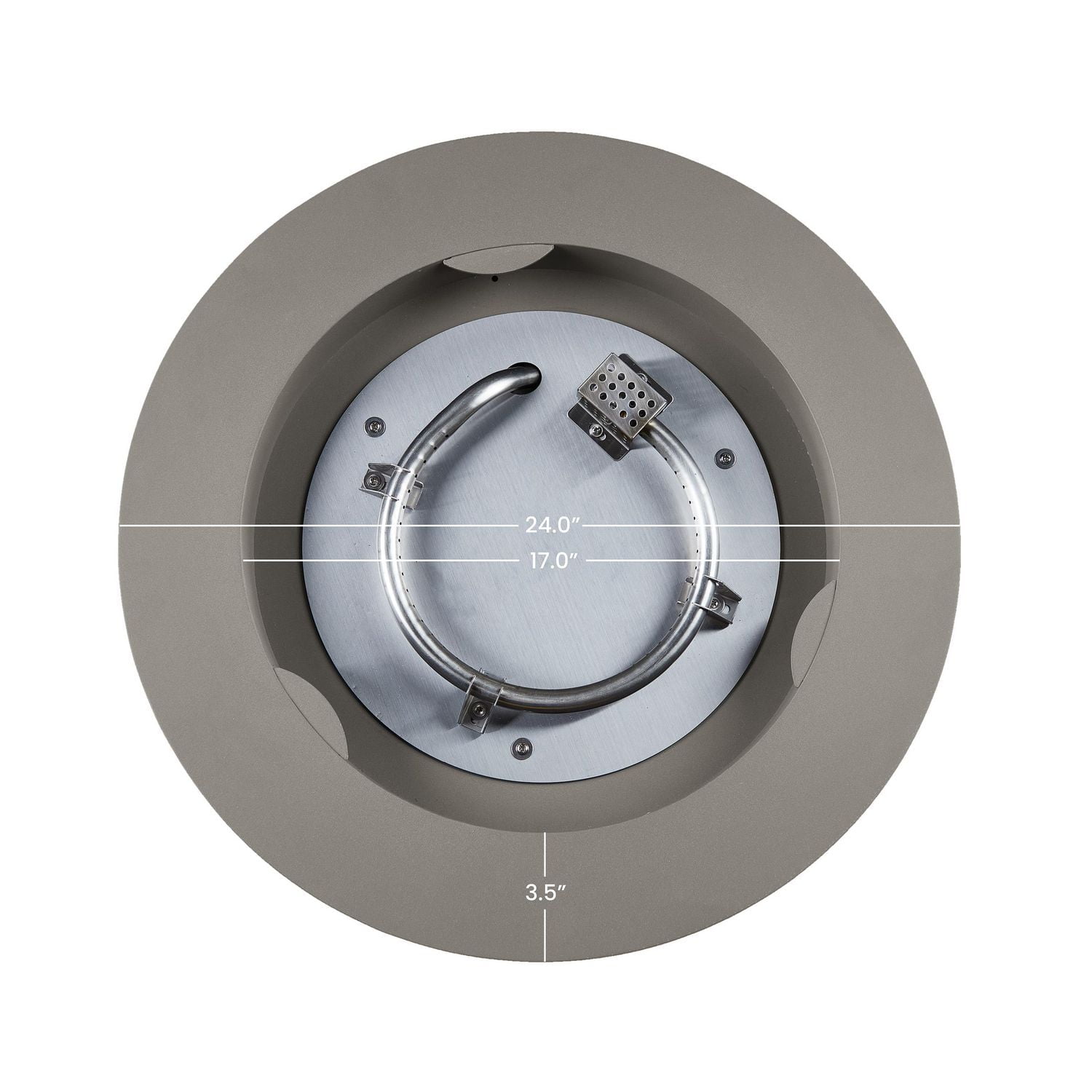 Foyer Éxtérieur au Propane Rond Aegean de 24 pouces avec réservoir caché