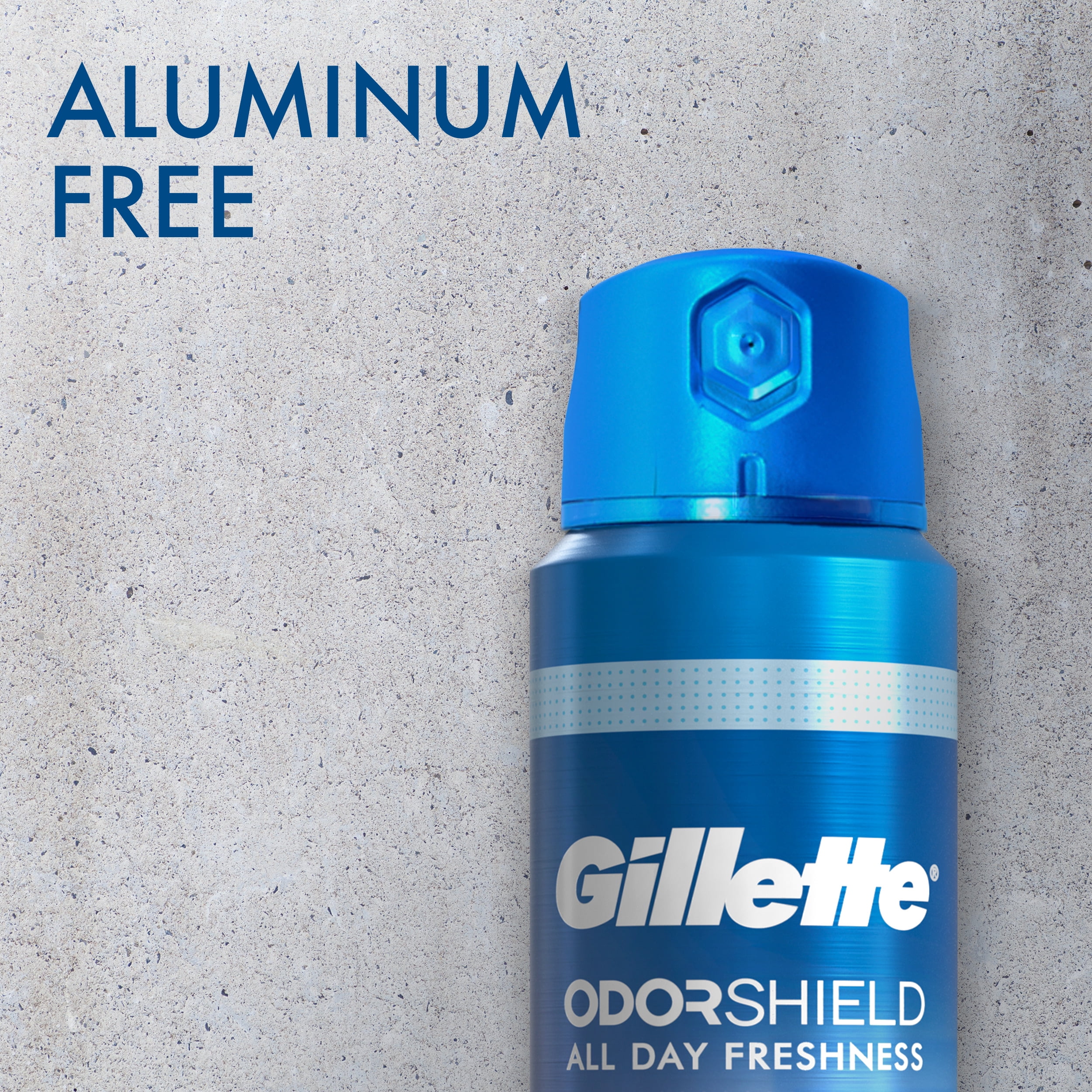 Gillette Aluminum Free Men's Deodorant ODOR SHIELD Spray Glacier Water + Sandalwood, 4.3oz