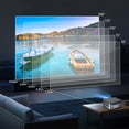 thumbnail image 4 of 5G WiFi Projector 1080P Native FLZEN MX 7500 Lumen 20000:1 Home Theater Projector Bluetooth, Side Projection 4-point Correction Screen Mirroring Airplay Miracast, 100” Screen & Carry Bag, 4 of 14