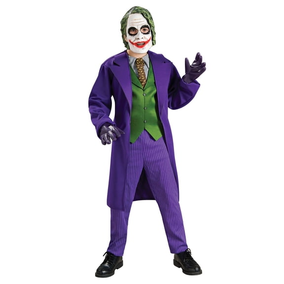 The Dark Knight Joker Deluxe Costume for Kids by Rubies, Boys Large